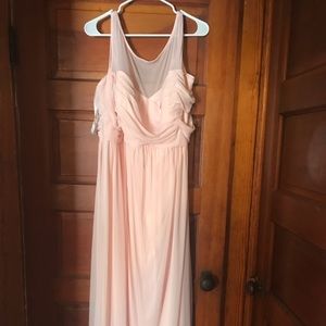 David’s bridal petal pink dress